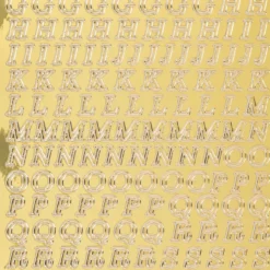 Sticker Alphabet 7, Spiegelfolie, gold