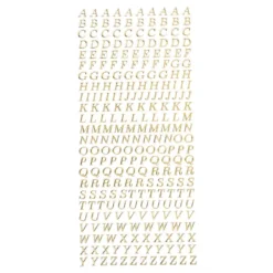 Sticker Alphabet 7, Spiegelfolie, gold