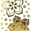 Sticker, Blüten, Spiegelfolie, gold