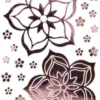 Sticker, Blüten, Spiegelfolie, violett
