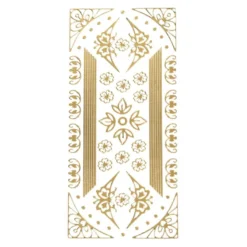 Sticker, Blumen-Ornamente, Ecken & Linien, Perlmuttfolie, gold