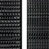 Stickerbogen, Buchstaben & Zahlen, schwarz, 4 Bogen