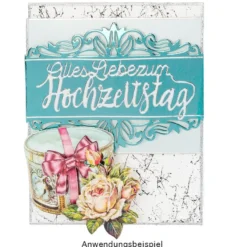 Stickerbogen "Handlettering Art", Hochzeit, gold, silber, weiß, 20cm x 23cm, 4 Bogen