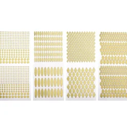 Stickerbogen, Juwelen 1, Spiegelfolie, gold, 4 Stück