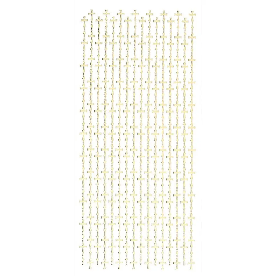 Sticker, Bordüre, Kreuze, Spiegelfolie gold