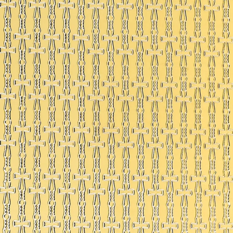 Sticker, Bordüre, Kreuze, Spiegelfolie gold