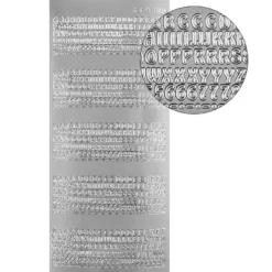 Sticker Buchstaben & Zahlen, silber