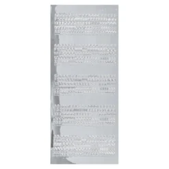 Sticker Buchstaben & Zahlen, Spiegelfolie, silber