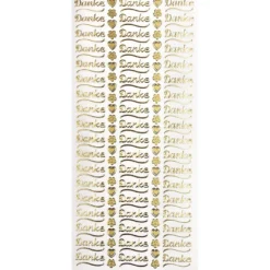 Sticker, Danke, gold