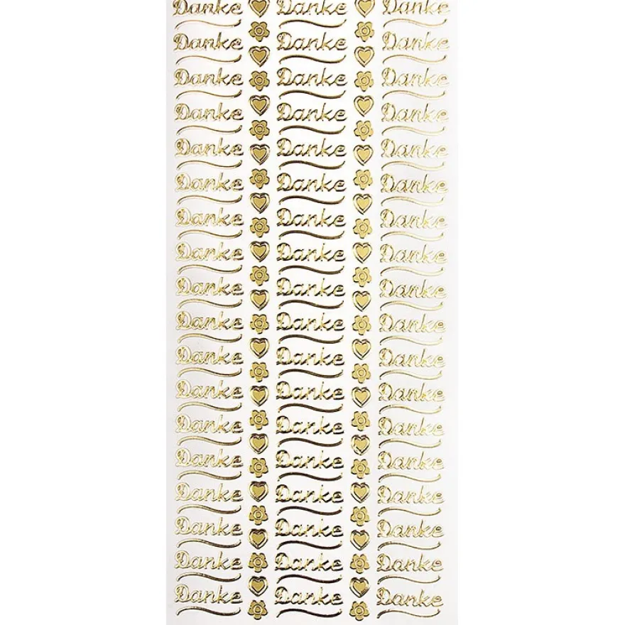 Sticker, Danke, gold