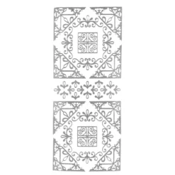 Sticker, Ecken, Ornamente, silber