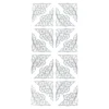 Sticker, Ecken 3, Perlmuttfolie, silber