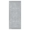 Sticker, Ecken 4, Perlmuttfolie, silber