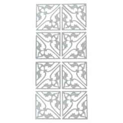 Sticker, Ecken 4, Perlmuttfolie, silber