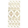 Sticker, Ecken 1, 3 verschiedene Designs, Perlmuttfolie, gold