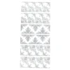 Sticker, Ecken 1, 3 verschiedene Designs, Perlmuttfolie, silber