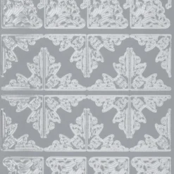 Sticker, Ecken 1, 3 verschiedene Designs, Perlmuttfolie, silber