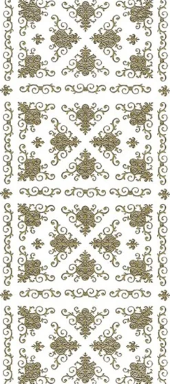 Sticker, edle Eck-Ornamente, gold