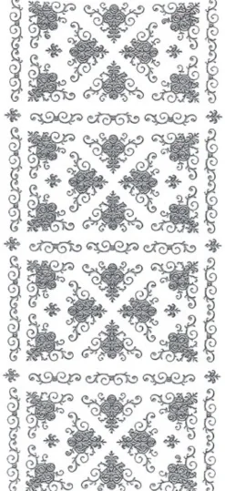 Sticker, edle Eck-Ornamente, silber