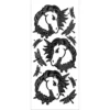 Sticker, Einhörner & Libellen, Lackfolie, schwarz