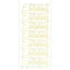 Sticker, Einladung, Spiegelfolie gold