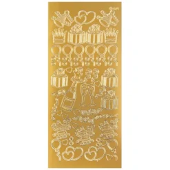 Sticker, Feierlichkeiten, gold