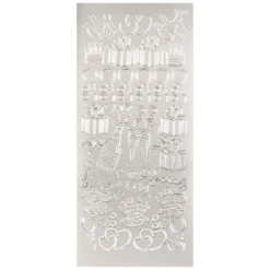 Sticker, Feierlichkeiten, silber