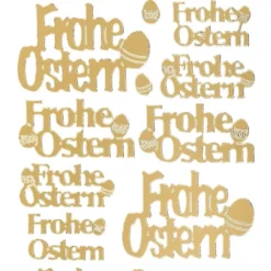 Sticker Frohe Ostern, gold
