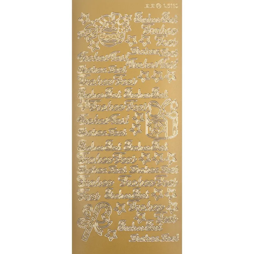 Sticker, Frohes Fest, gold