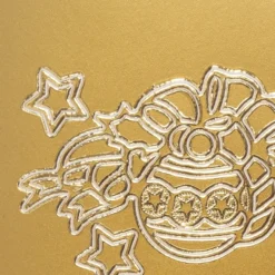 Sticker, Frohes Fest, gold