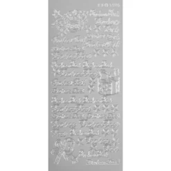 Sticker, Frohes Fest, silber