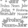 Sticker Frohes Neues Jahr, silber
