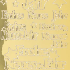 Sticker Frohes Neues Jahr, Spiegelfolie, gold