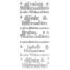 Sticker, Frohe Weihnachten, Diamantfolie, silber