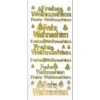 Sticker, Frohe Weihnachten, Holografie-Folie, gold