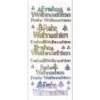 Sticker, Frohe Weihnachten, Holografie-Folie, silber