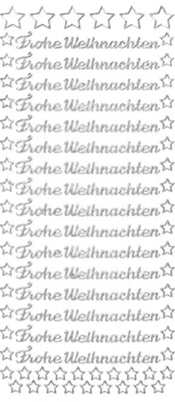 Sticker Frohe Weihnachten, silber