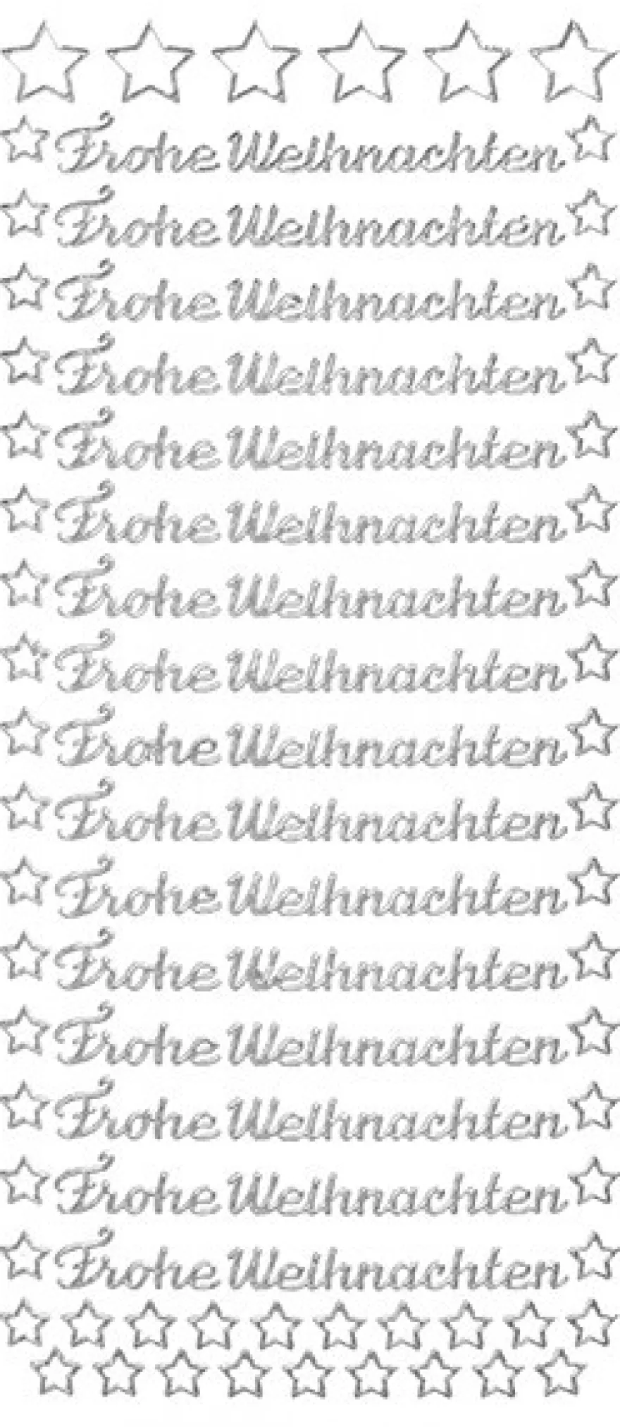 Sticker Frohe Weihnachten, silber