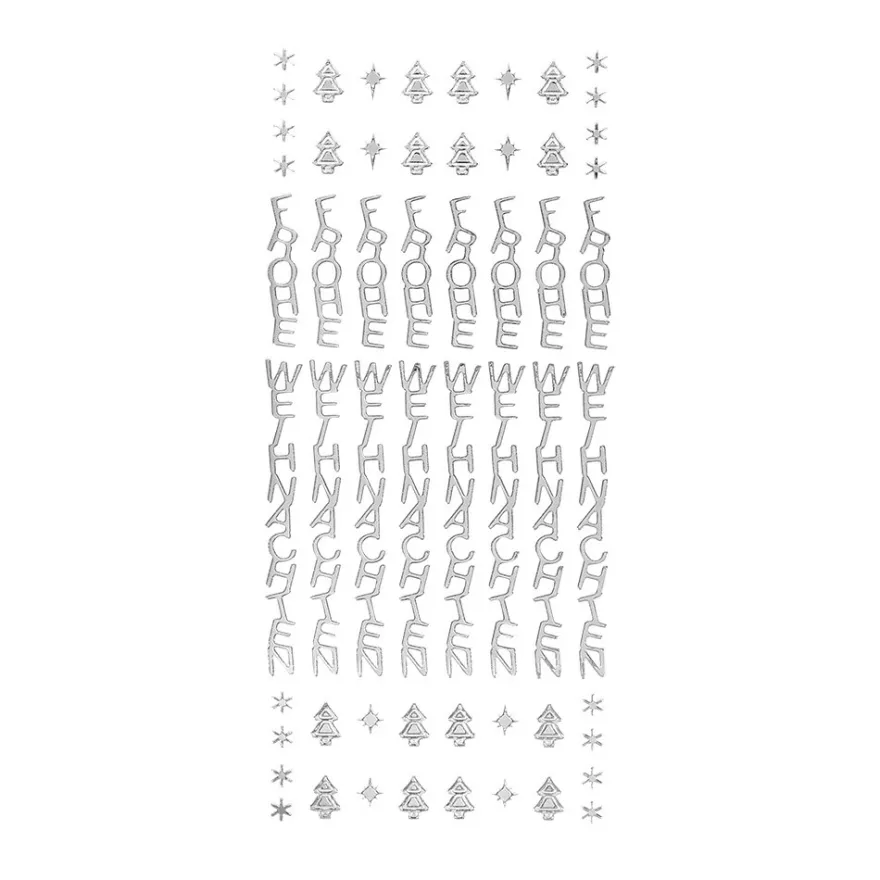 Sticker Frohe Weihnachten, silber