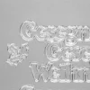Sticker "Gesegnete Weihnachten", silber
