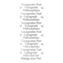 Sticker "Gesegnete Weihnachten", silber