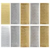 Sticker, Glückwünsche 1, Perlmutt- und Spiegelfolie, gold und silber, 5 Designs, 10 Bogen