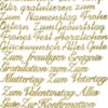 Sticker, Grüße, gold
