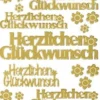 Sticker, Herzlichen Glückwunsch, gold