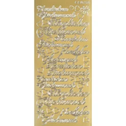 Sticker, Herzlichen Glückwunsch, Perlmuttfolie, gold