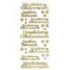 Sticker, Herzlichen Glückwunsch, Diamantfolie, gold