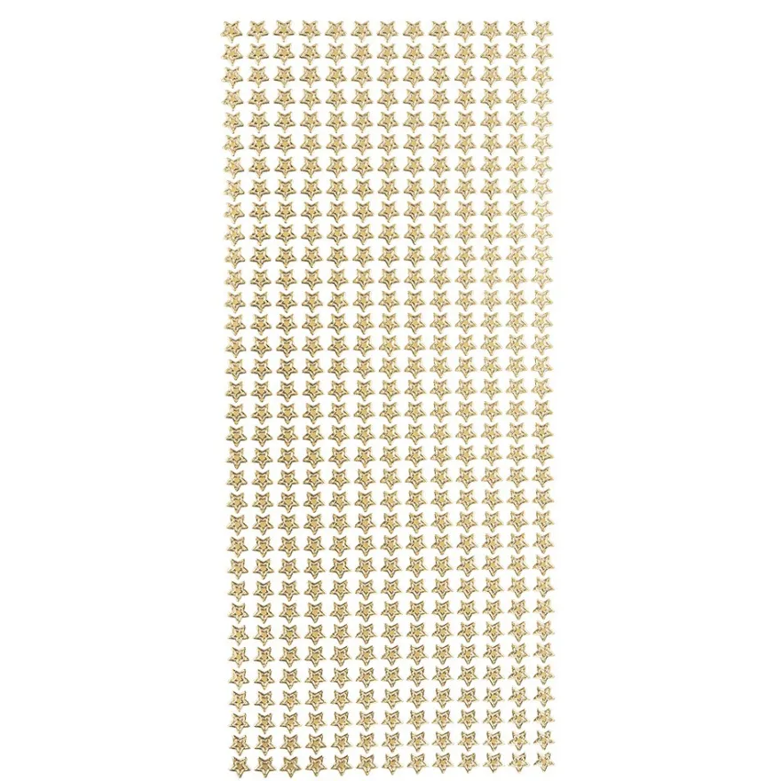 Sticker, kleine Sterne, Perlmuttfolie, gold