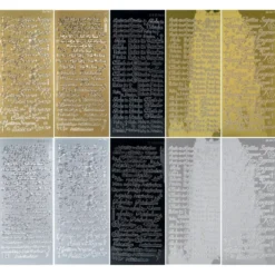 Sticker, Kondolenz, verschiedene Designs in Silber, Gold und Schwarz, 10 Bogen