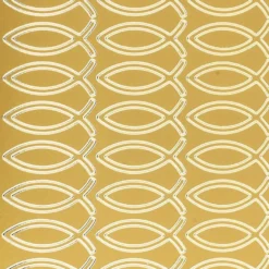 Sticker, Konfirmation/Fisch, gold