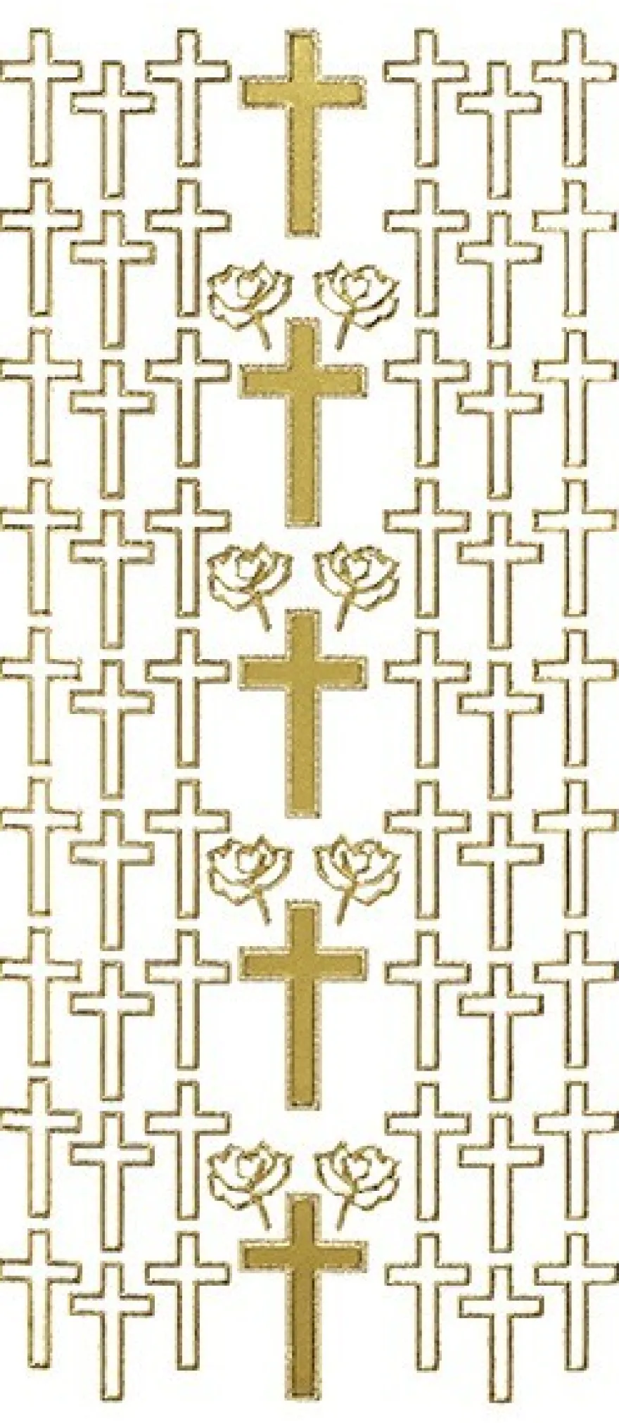 Sticker, Kreuze 2, Perlmuttfolie, gold